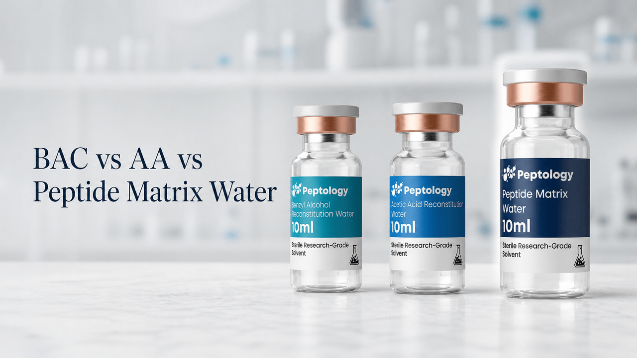 acetic acid vs bac water Бактериостатична вода vs. АА vs. Peptide Matrix Water